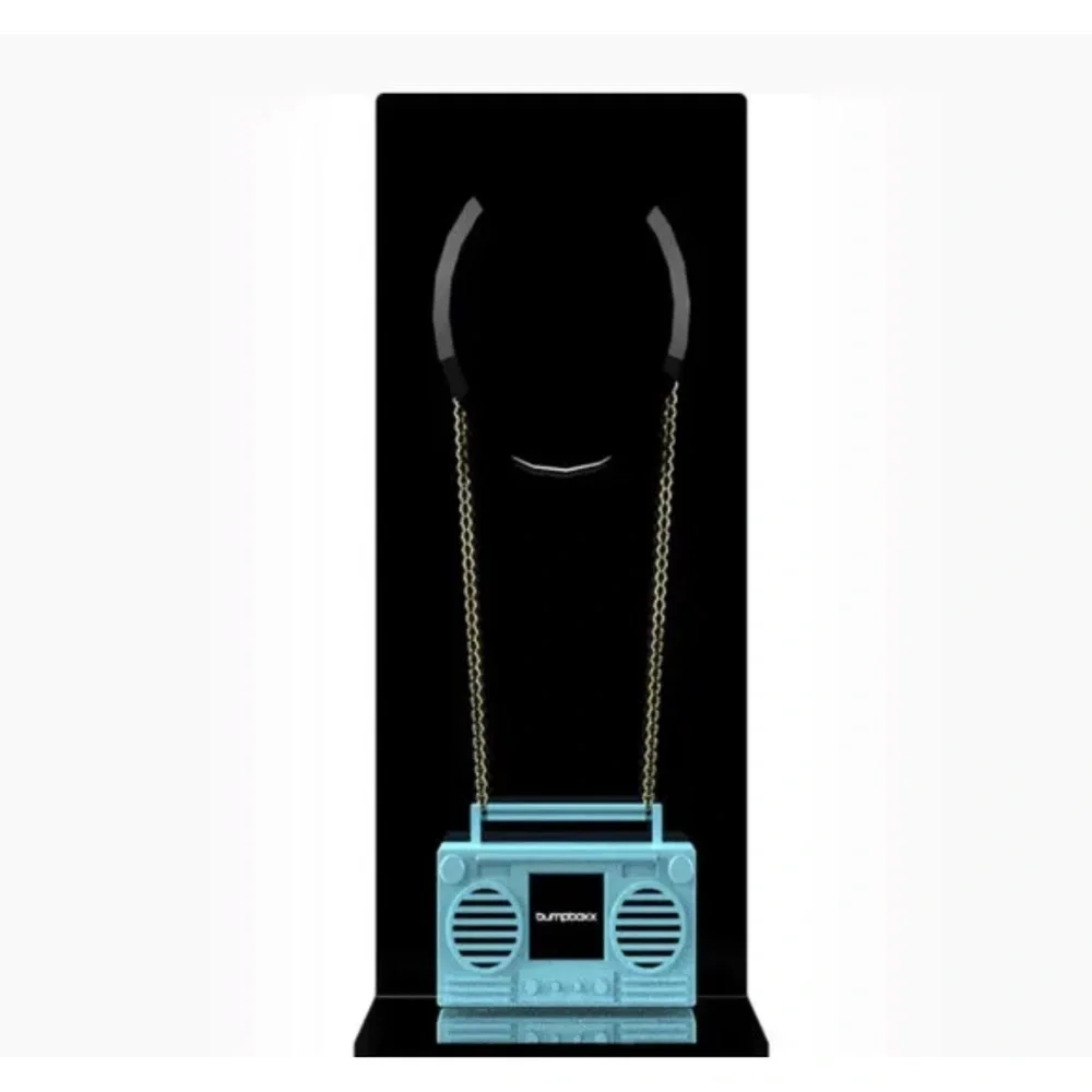 Bumpboxx Microboom Wearable Bluetooth Speaker Boombox w/ Chain - Tiphany Blue - Picture 11 of 12